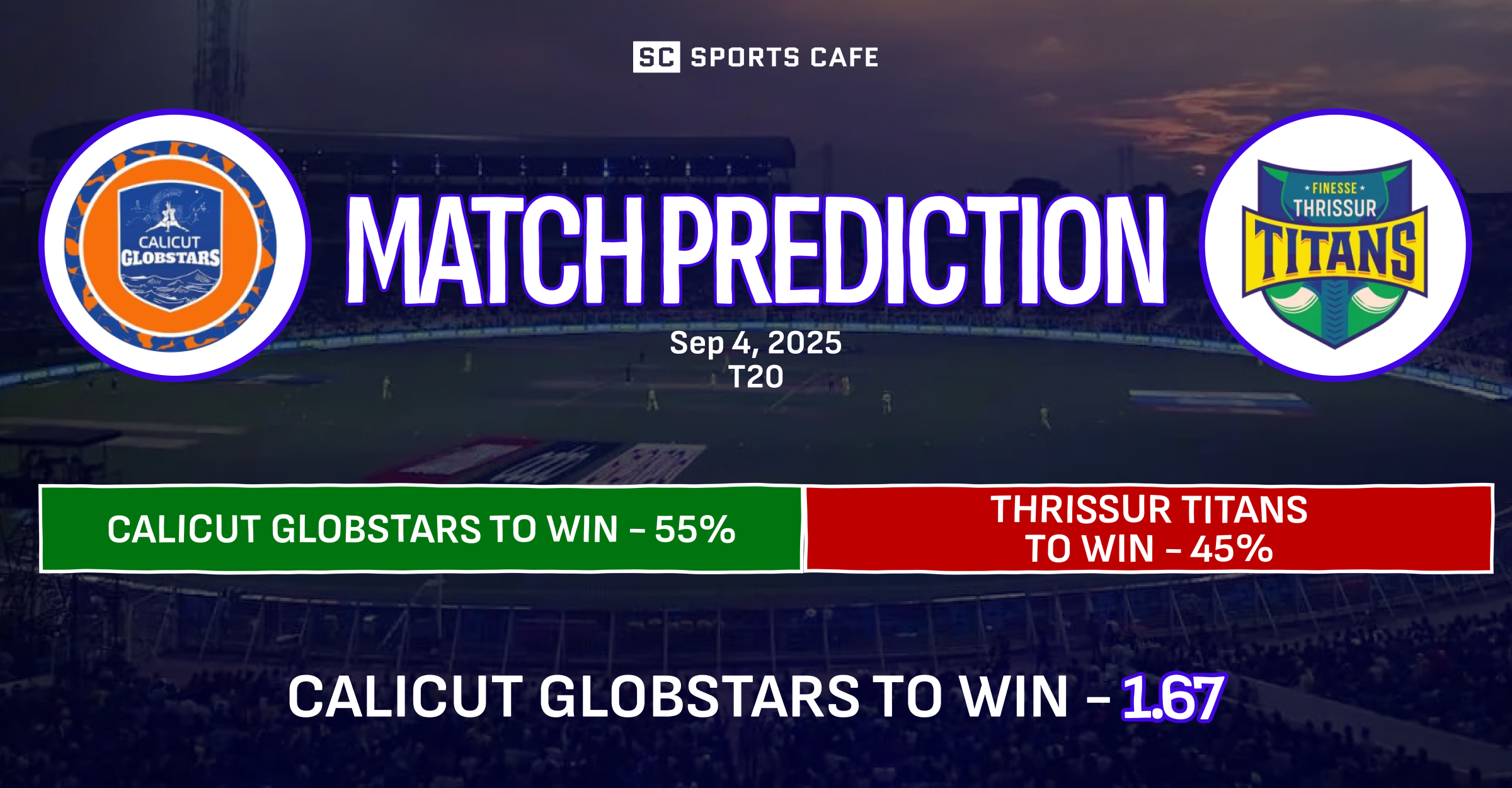 Calicut Globstars vs Thrissur Titans